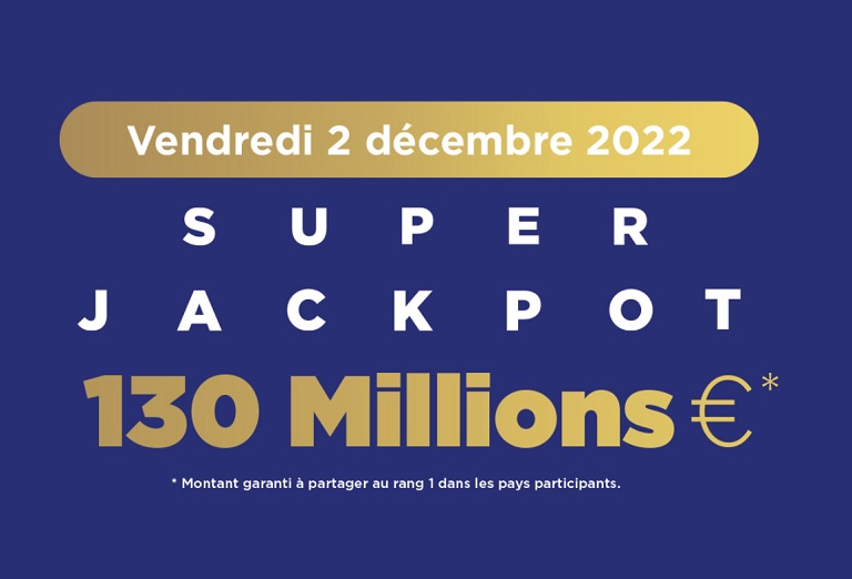Super Jackpot EuroMillions : 130 millions d'euros ce vendredi 2 décembre 2022